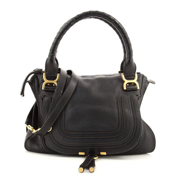 Chloe Handbags - Chloe Marcie Satchel Leather Medium Black